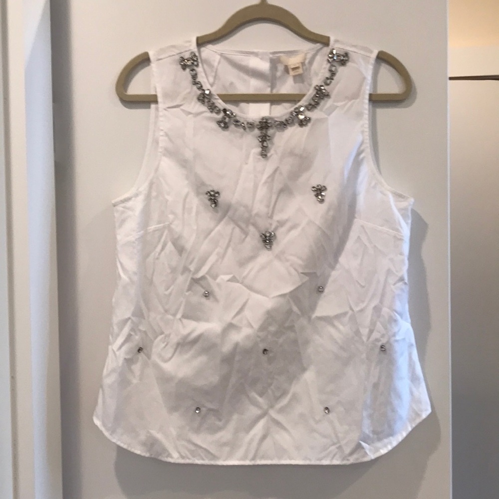 J. Crew Gem Embellished Top